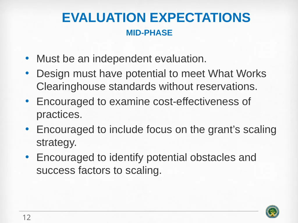 Education Innovation and Research (EIR) Mid-Phase - slide 12 of 19