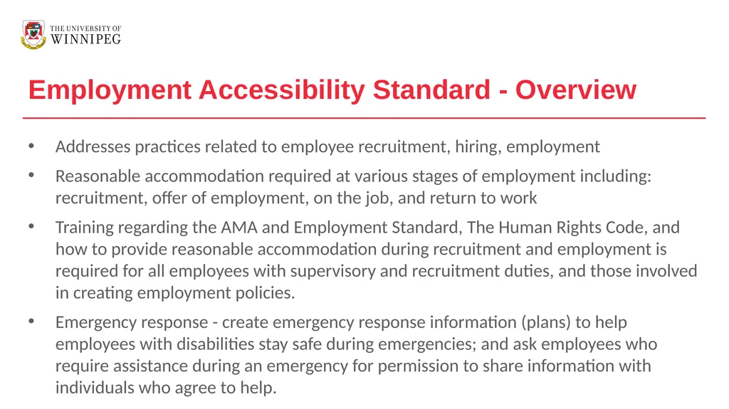 AMA Employment Standard Module 1 – Introduction - slide 15 of 58