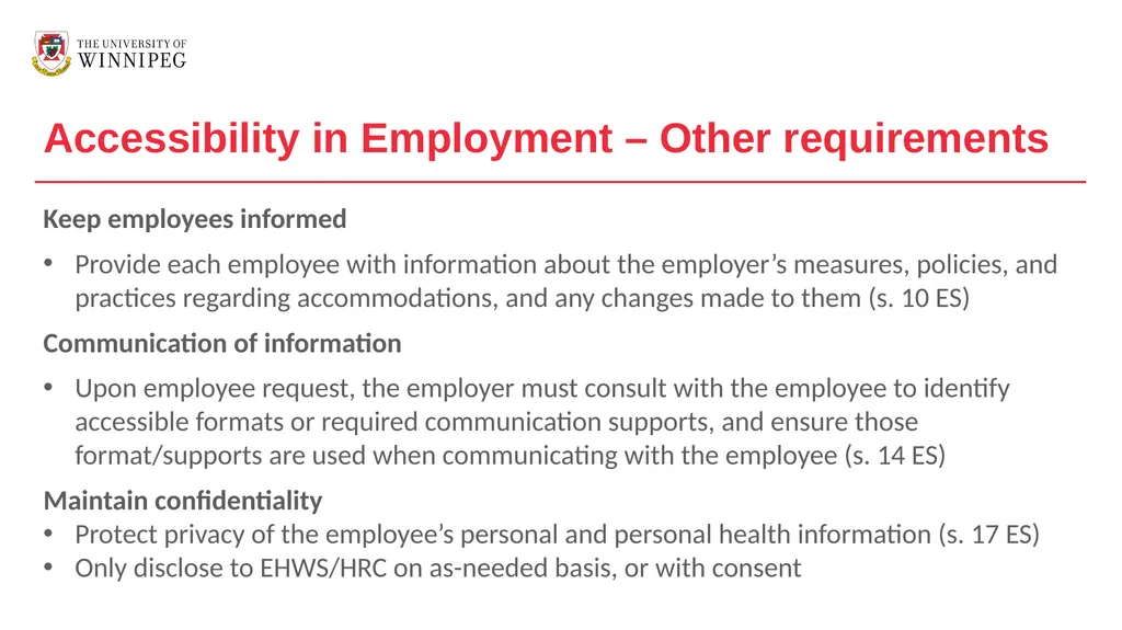 AMA Employment Standard Module 1 – Introduction - slide 52 of 58