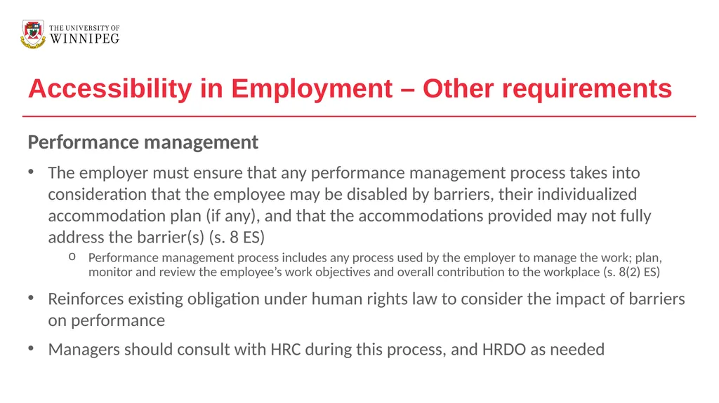 AMA Employment Standard Module 1 – Introduction - slide 49 of 58