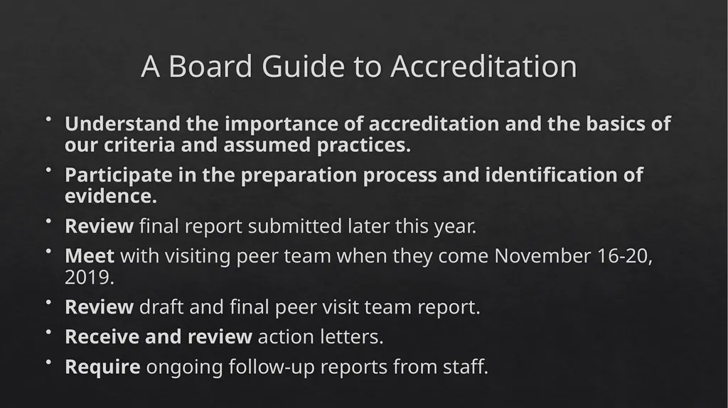 Higher Learning Commission Accreditation Briefing - slide 2 of 15