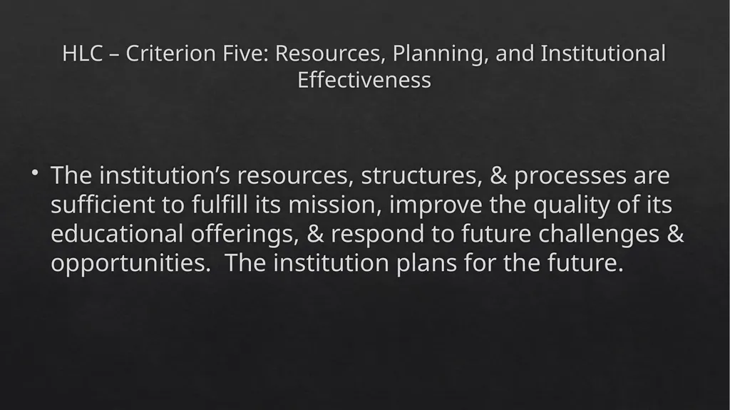 Higher Learning Commission Accreditation Briefing - slide 15 of 15