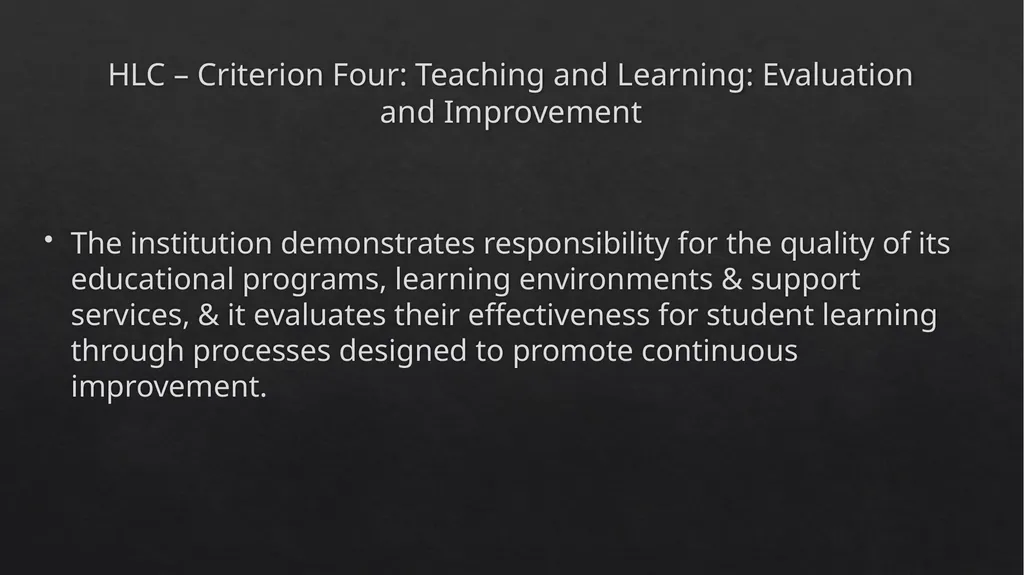 Higher Learning Commission Accreditation Briefing - slide 14 of 15