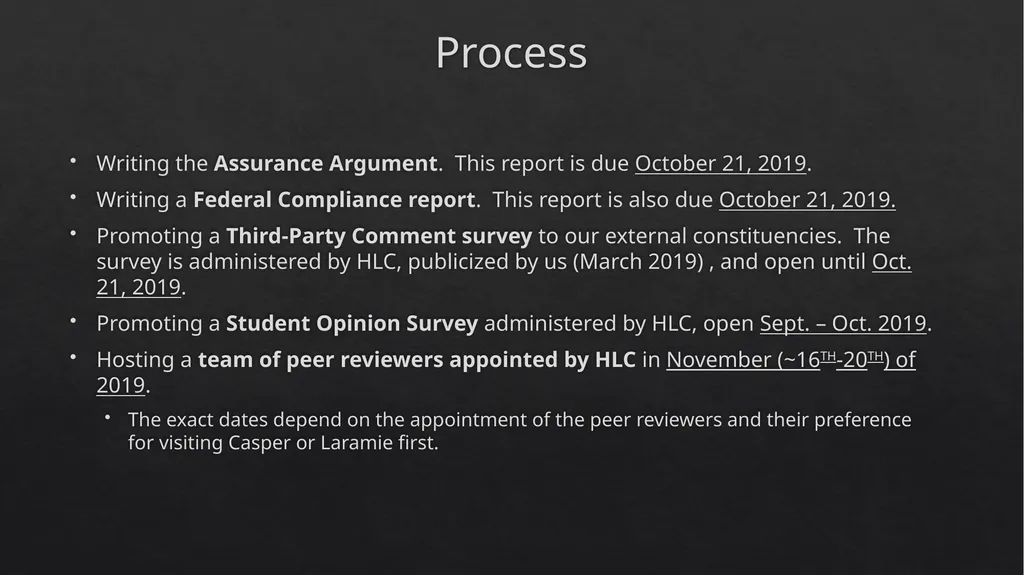 Higher Learning Commission Accreditation Briefing - slide 7 of 15