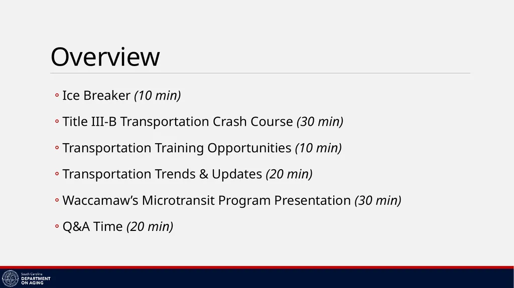 AAA Transportation Training Megan Johnson – Title - slide 2 of 38