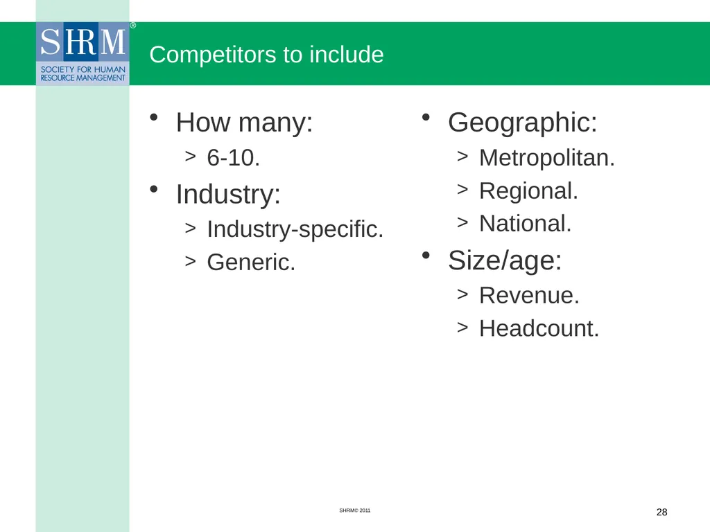 Managing a Salary Survey Project Patricia A. - slide 28 of 47