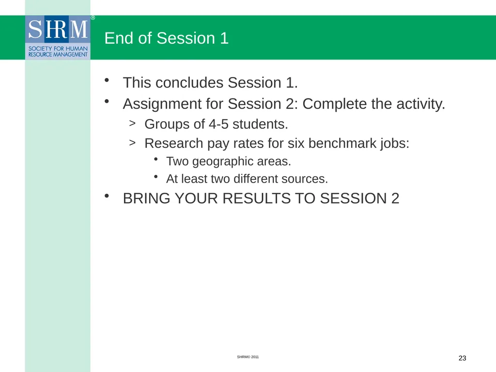 Managing a Salary Survey Project Patricia A. - slide 23 of 47