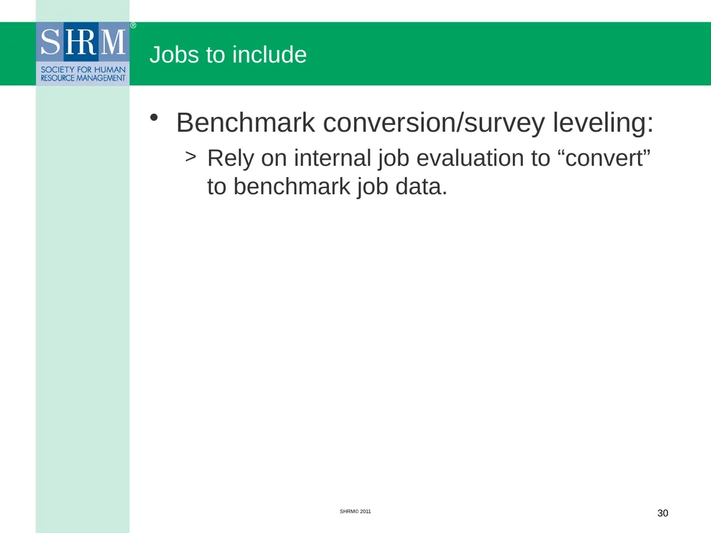 Managing a Salary Survey Project Patricia A. - slide 30 of 47