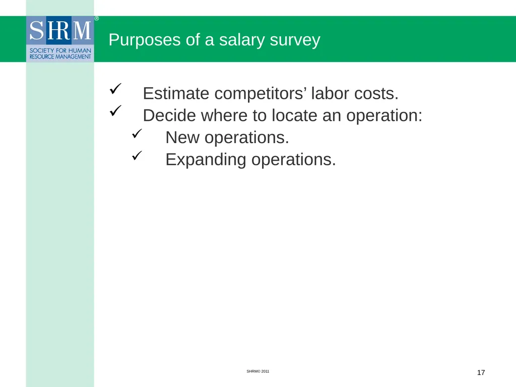 Managing a Salary Survey Project Patricia A. - slide 17 of 47