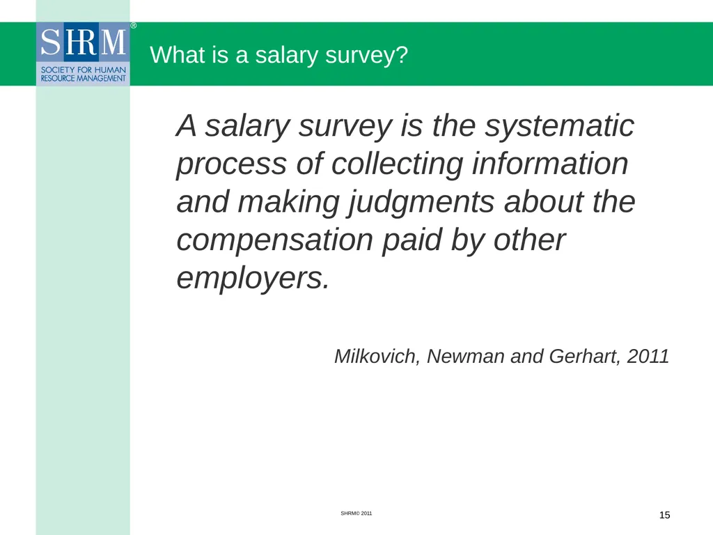 Managing a Salary Survey Project Patricia A. - slide 15 of 47