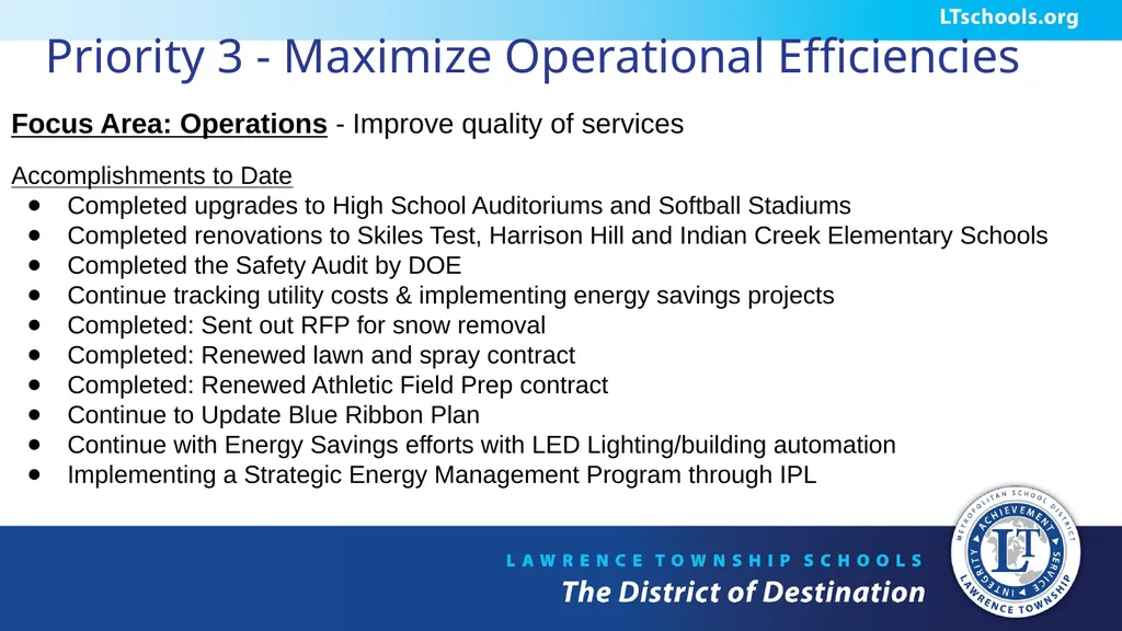 UPDATE 2016 -2020 STRATEGIC PLAN FOR THE MSD OF - slide 9 of 15