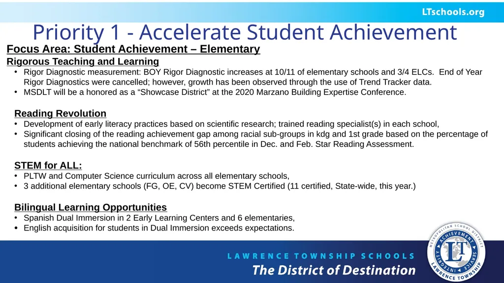 UPDATE 2016 -2020 STRATEGIC PLAN FOR THE MSD OF - slide 3 of 15