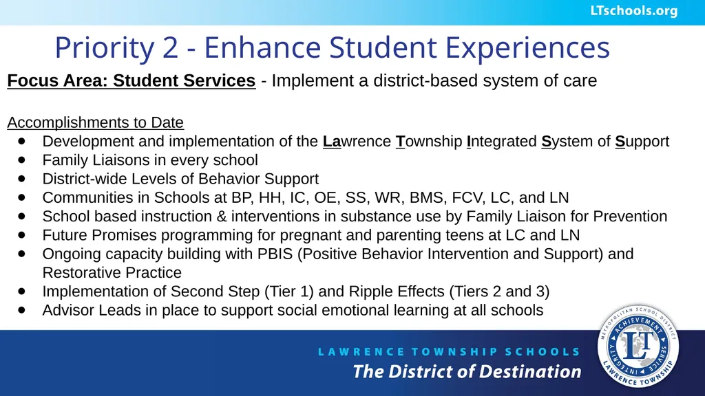UPDATE 2016 -2020 STRATEGIC PLAN FOR THE MSD OF - slide 5 of 15