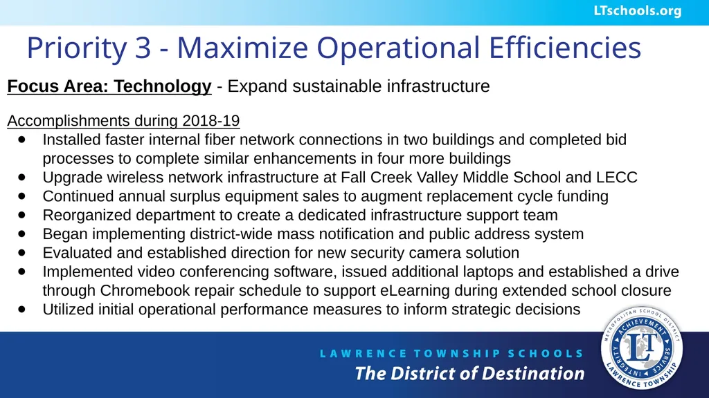 UPDATE 2016 -2020 STRATEGIC PLAN FOR THE MSD OF - slide 12 of 15