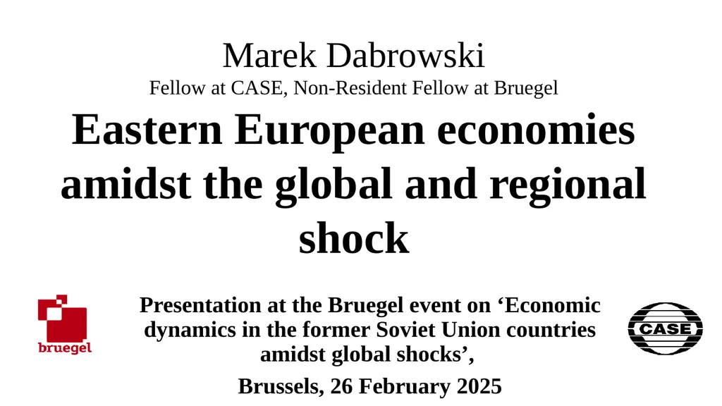 Marek Dabrowski Fellow at CASE, Non-Resident - slide 1 of 13
