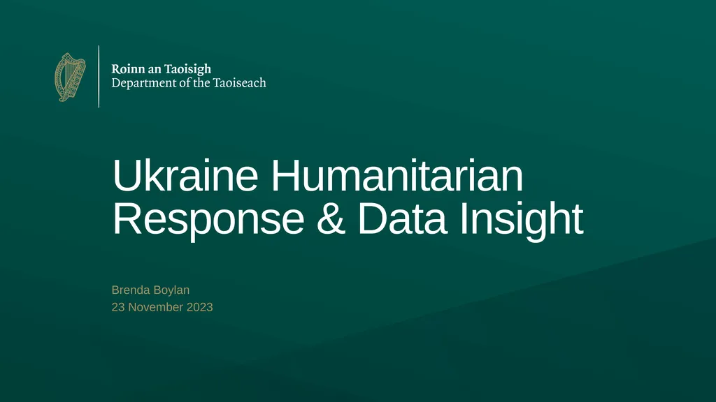 Ukraine Humanitarian Response & Data Insight - slide 1 of 8