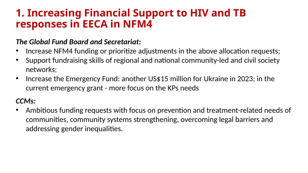 Community Recommendations to the Global Fund - slide 3 of 9
