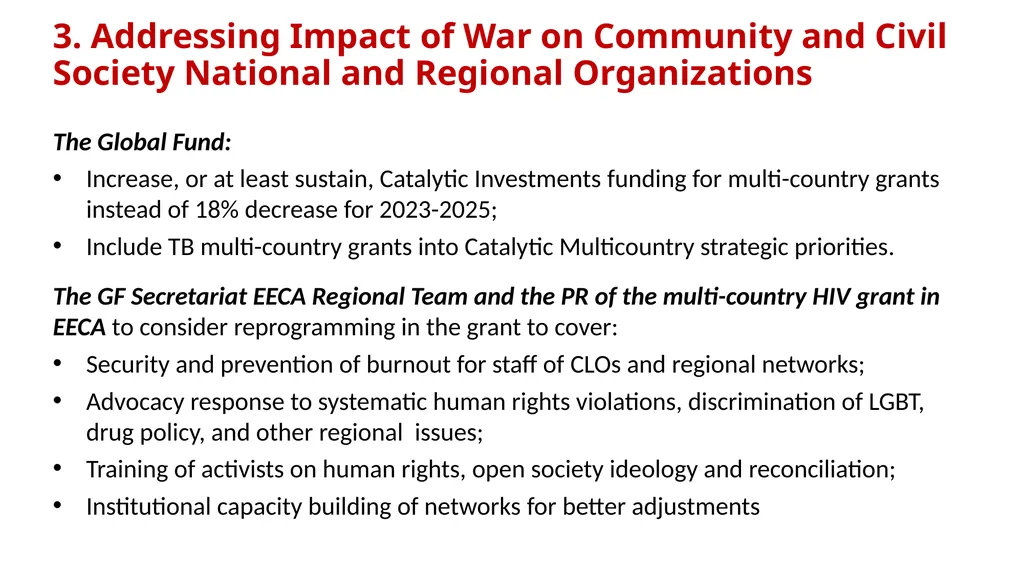 Community Recommendations to the Global Fund - slide 5 of 9