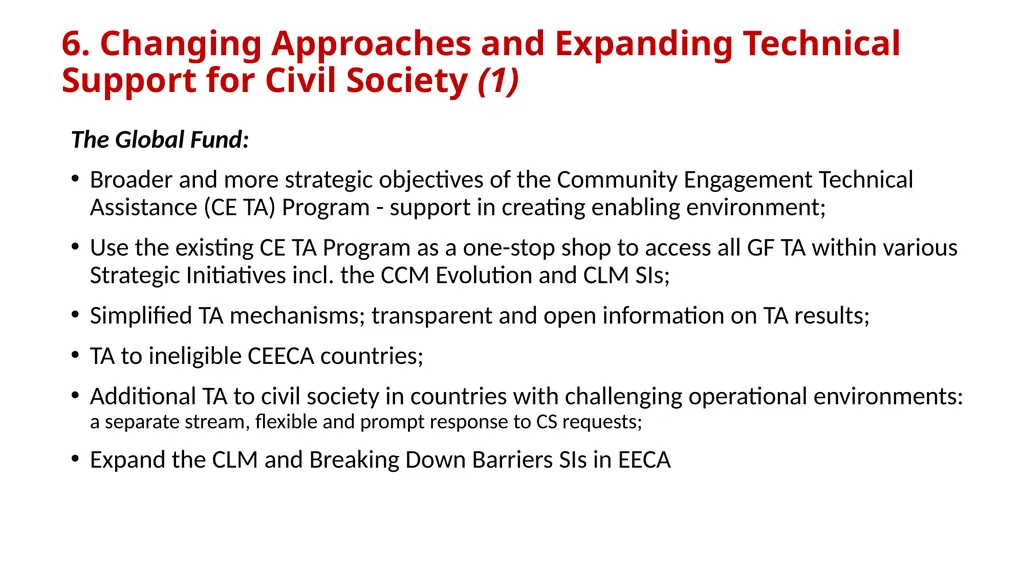 Community Recommendations to the Global Fund - slide 8 of 9