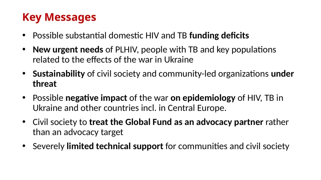 Community Recommendations to the Global Fund - slide 2 of 9
