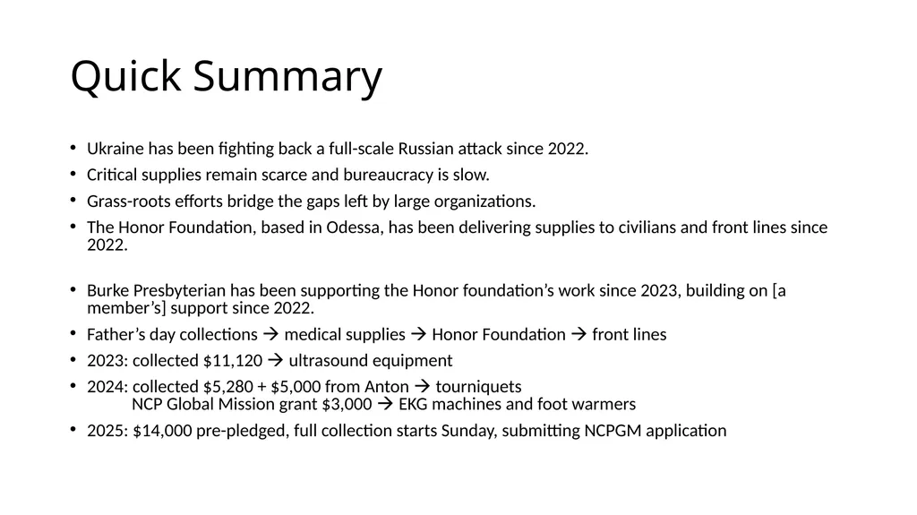 Burke Presbyterian and the Honor Foundation - slide 2 of 10