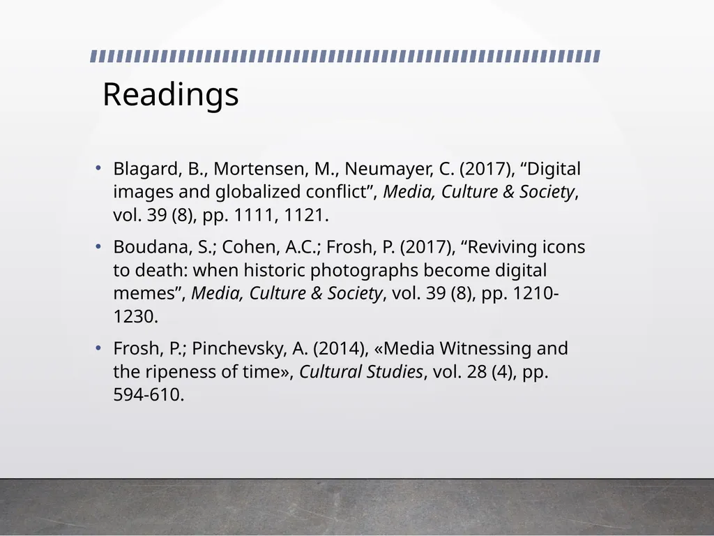 Semiotics of conflict Prof. Cristina Demaria - slide 16 of 23