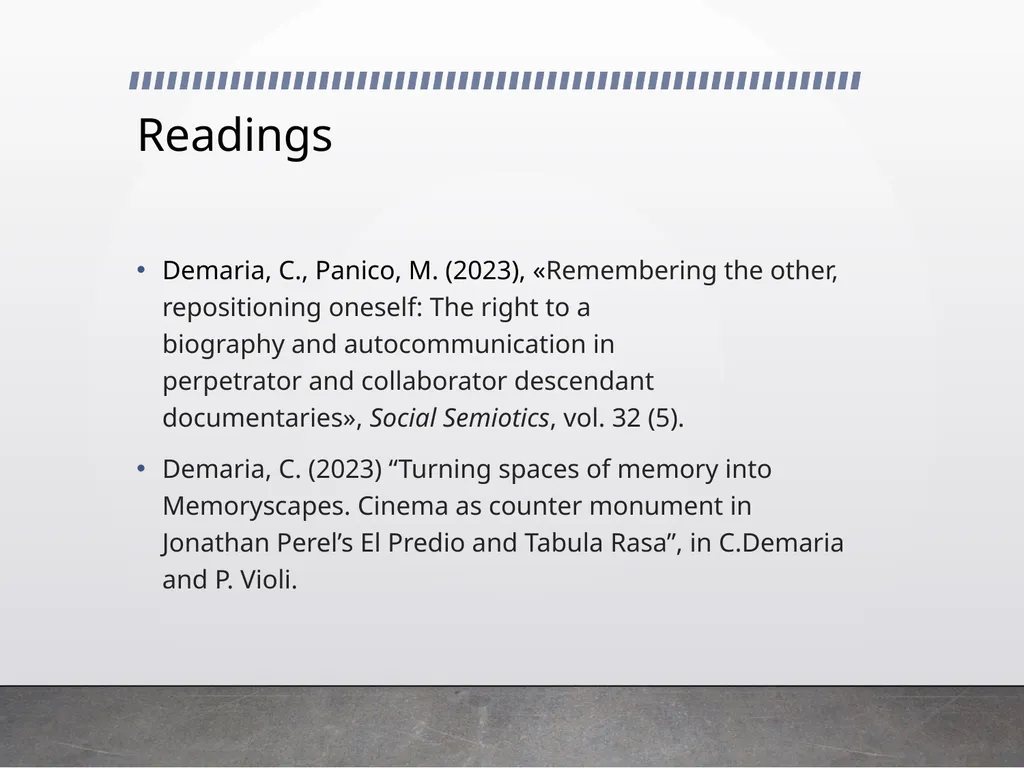 Semiotics of conflict Prof. Cristina Demaria - slide 20 of 23