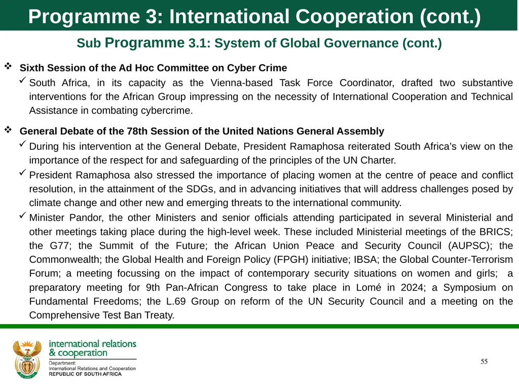 Department of International Relations and - slide 55 of 85