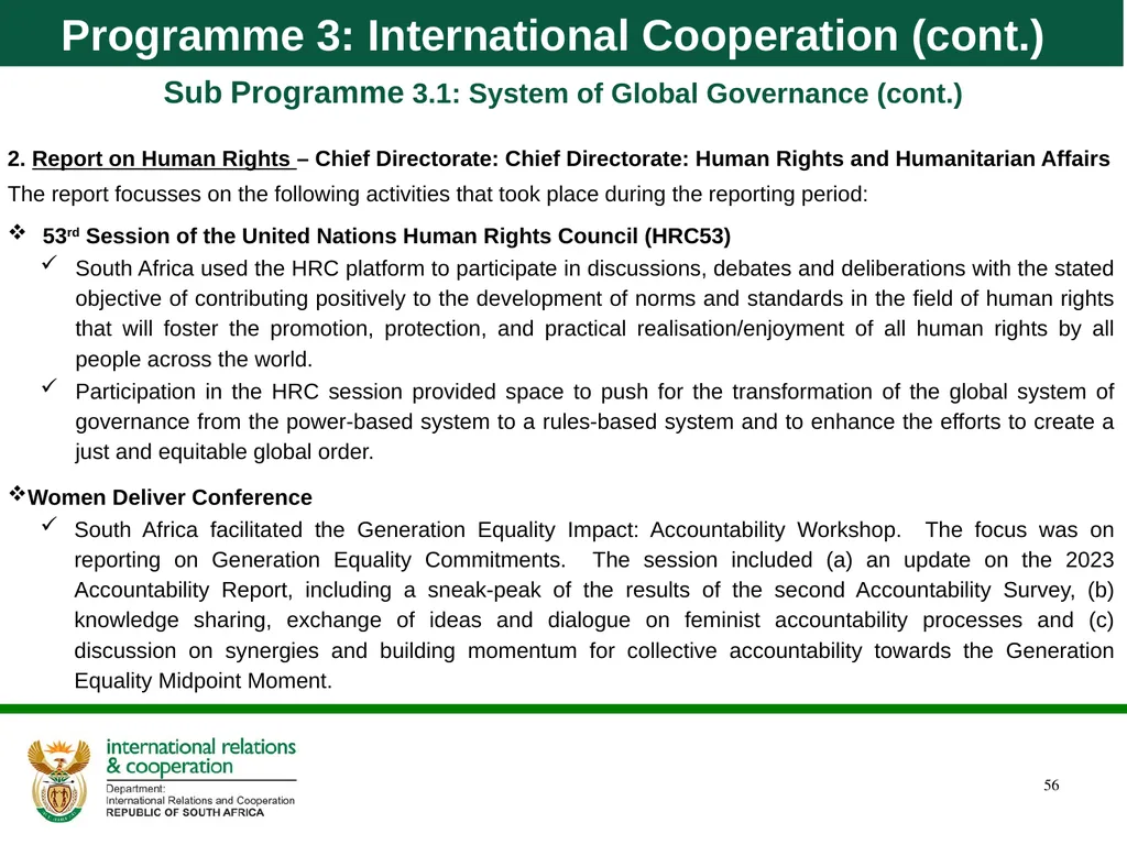 Department of International Relations and - slide 56 of 85