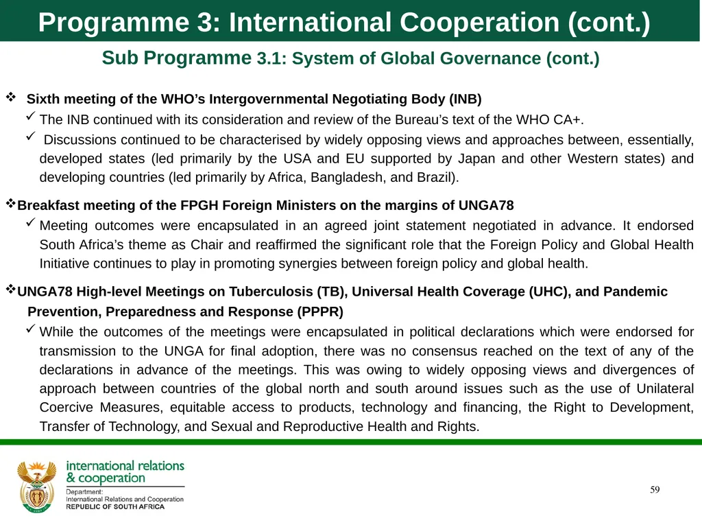 Department of International Relations and - slide 59 of 85