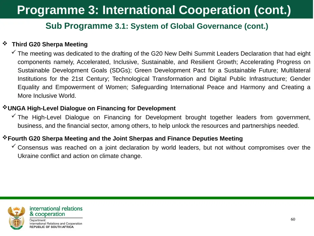 Department of International Relations and - slide 60 of 85