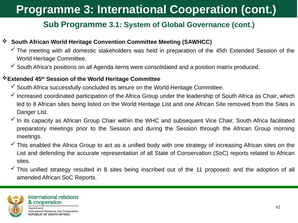 Department of International Relations and - slide 62 of 85