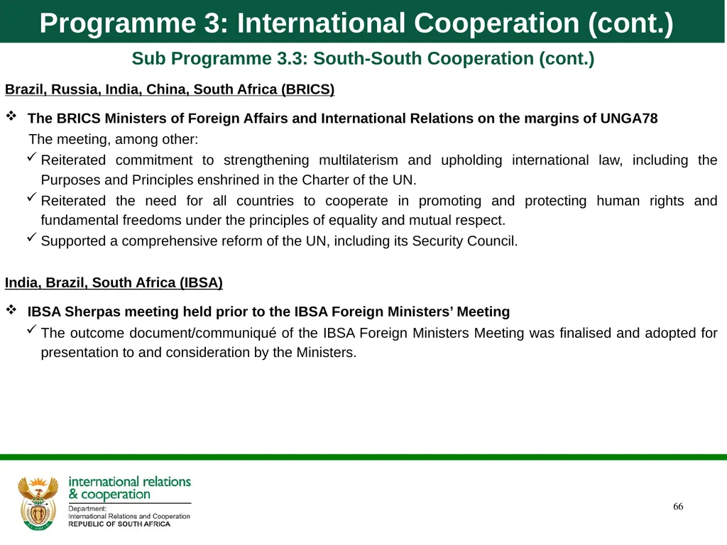Department of International Relations and - slide 66 of 85