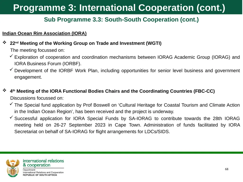 Department of International Relations and - slide 68 of 85