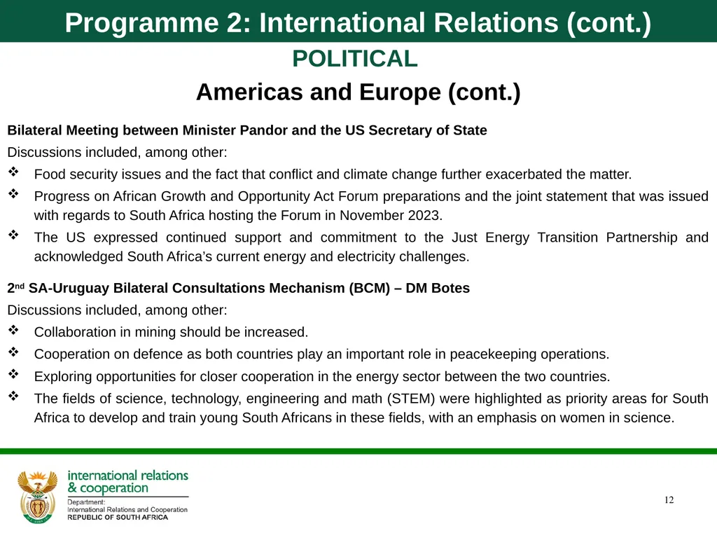 Department of International Relations and - slide 12 of 85
