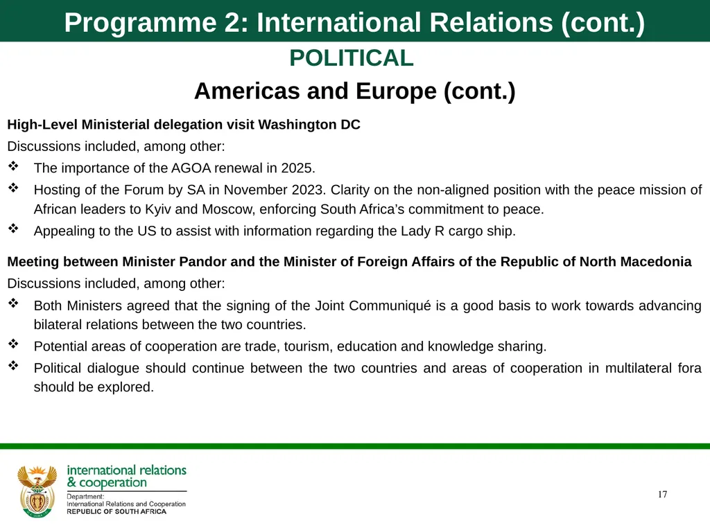 Department of International Relations and - slide 17 of 85
