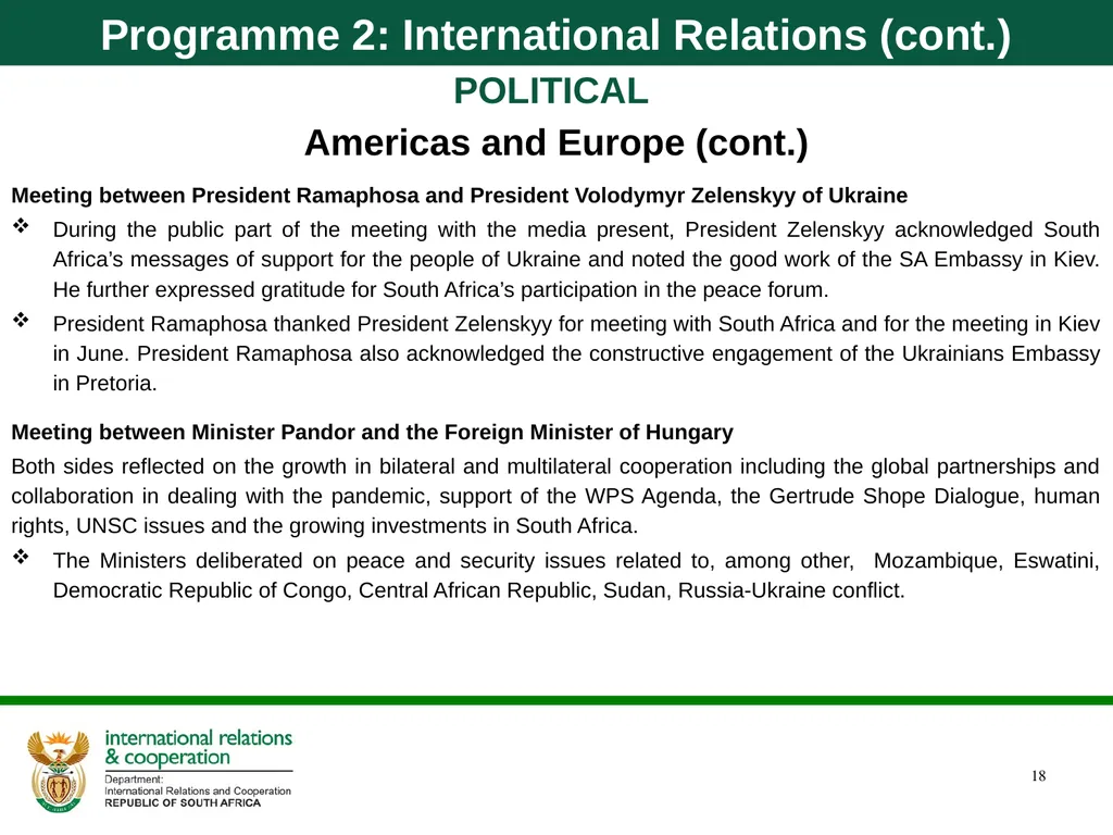 Department of International Relations and - slide 18 of 85