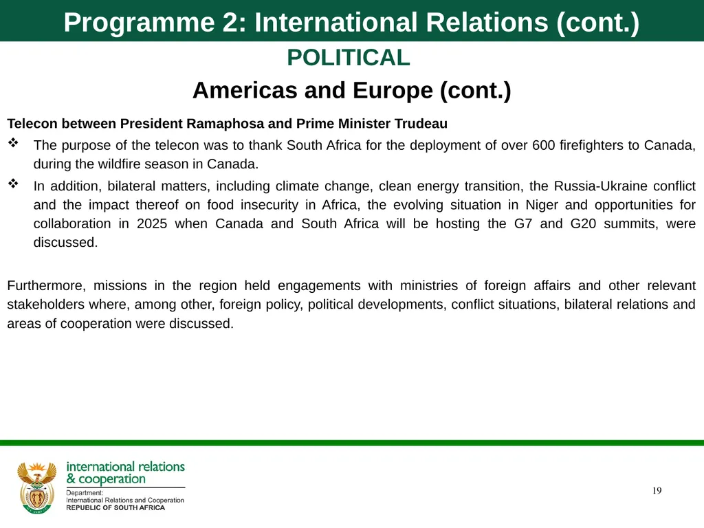 Department of International Relations and - slide 19 of 85