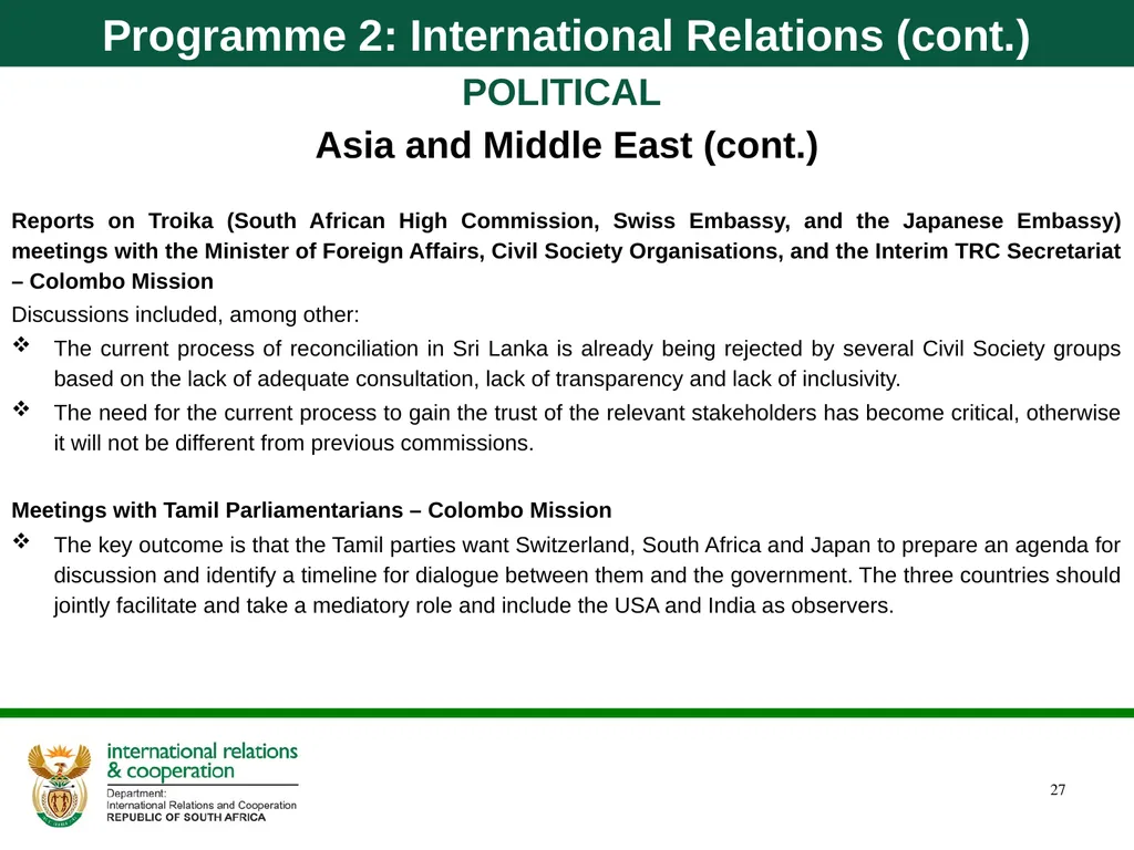 Department of International Relations and - slide 27 of 85