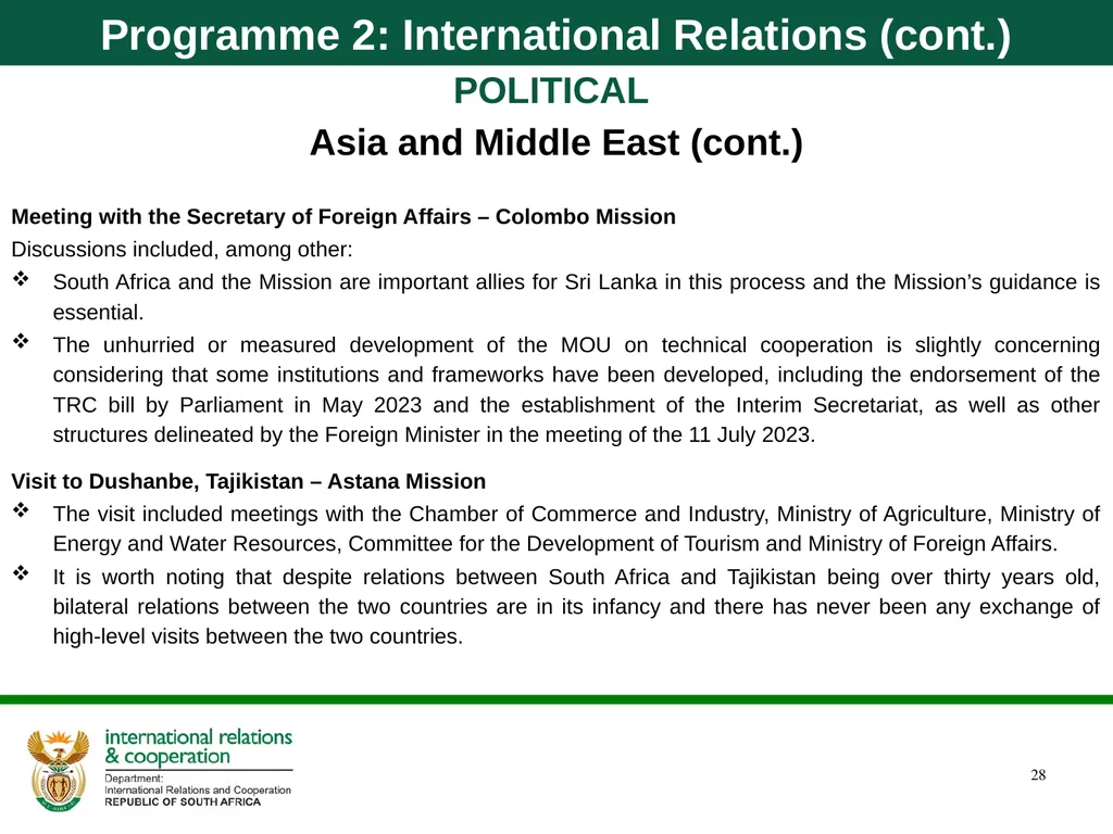 Department of International Relations and - slide 28 of 85