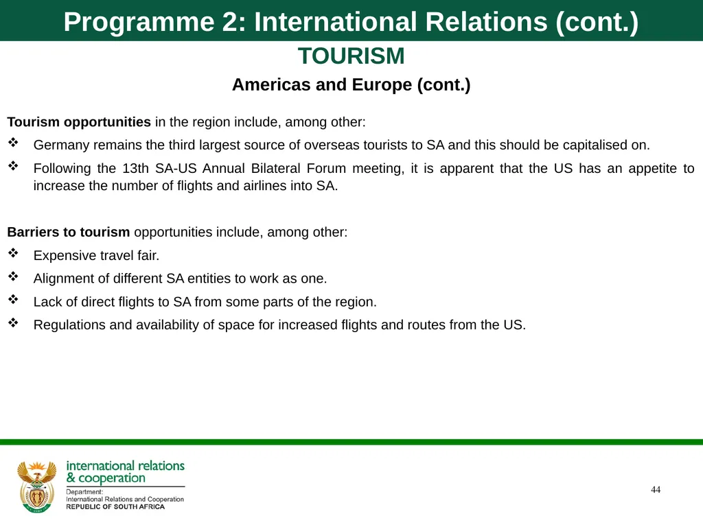 Department of International Relations and - slide 44 of 85