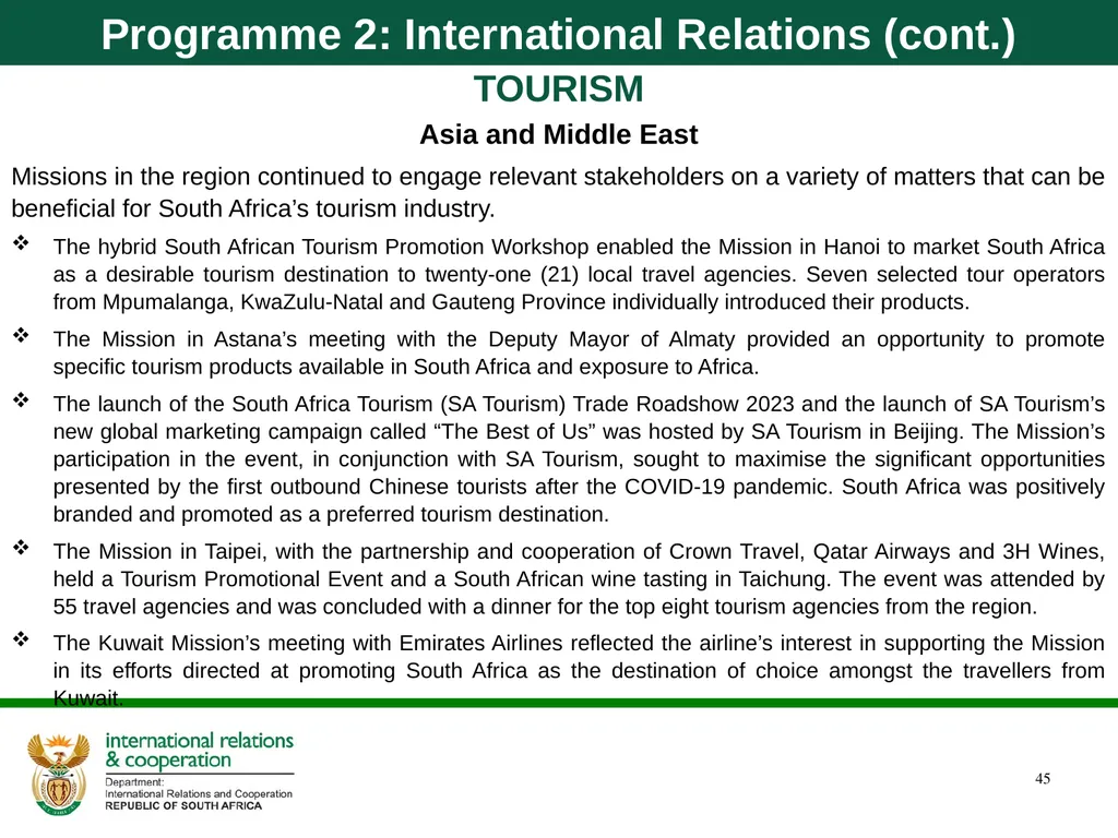 Department of International Relations and - slide 45 of 85