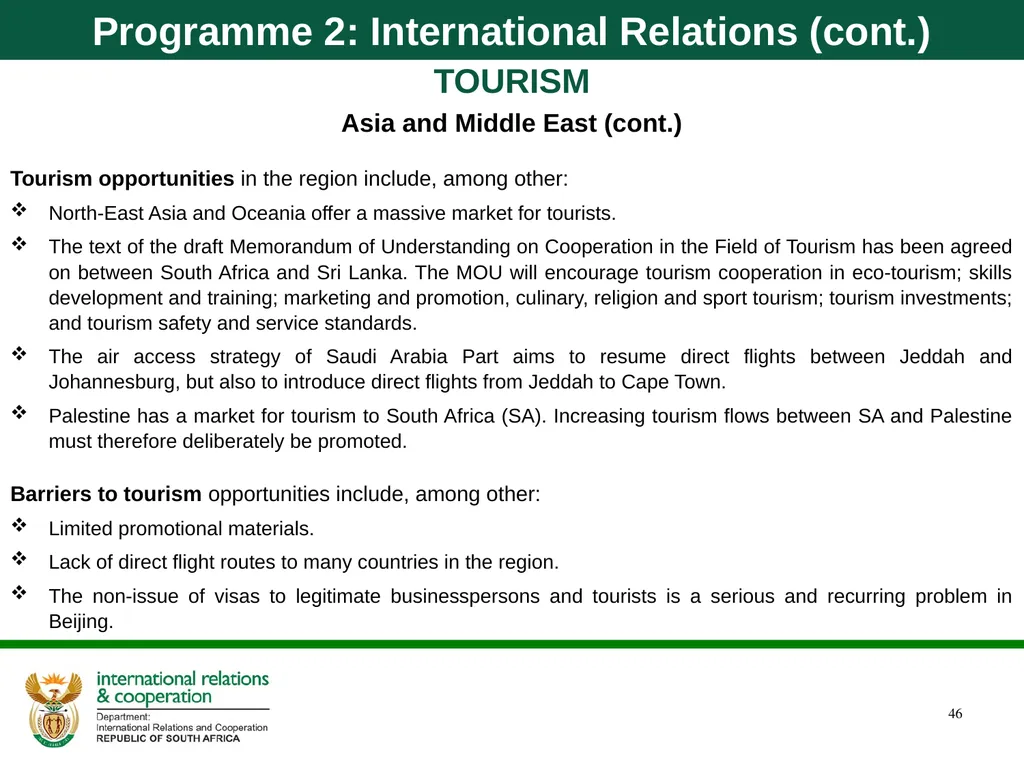 Department of International Relations and - slide 46 of 85