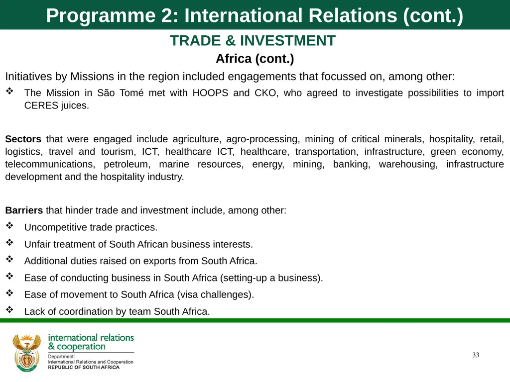 Department of International Relations and - slide 33 of 85
