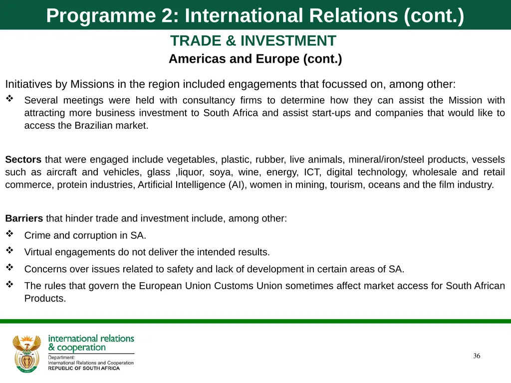 Department of International Relations and - slide 36 of 85