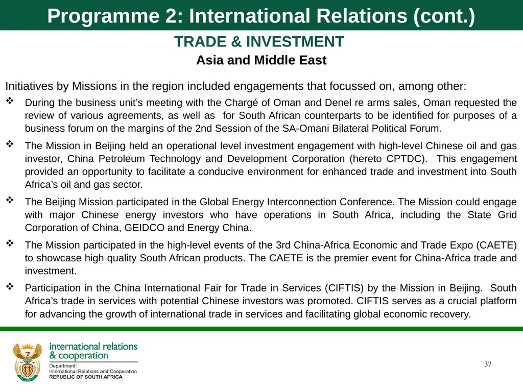 Department of International Relations and - slide 37 of 85