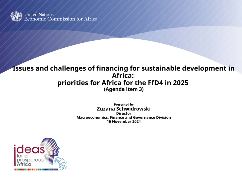 Issues and challenges of financing for sustainable - slide 1 of 12