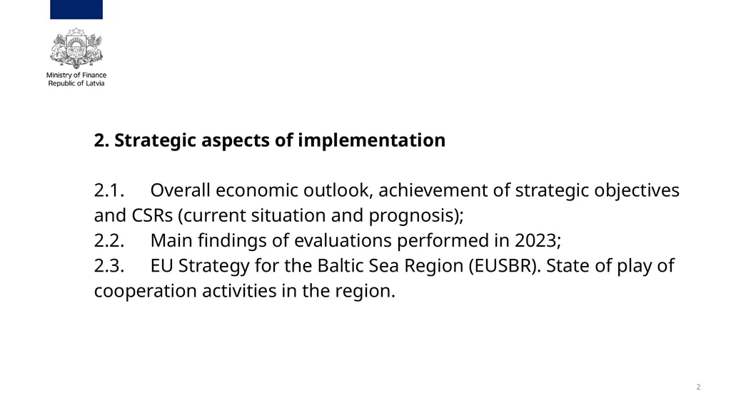 Annual Review Meeting Operational Programme - slide 2 of 19