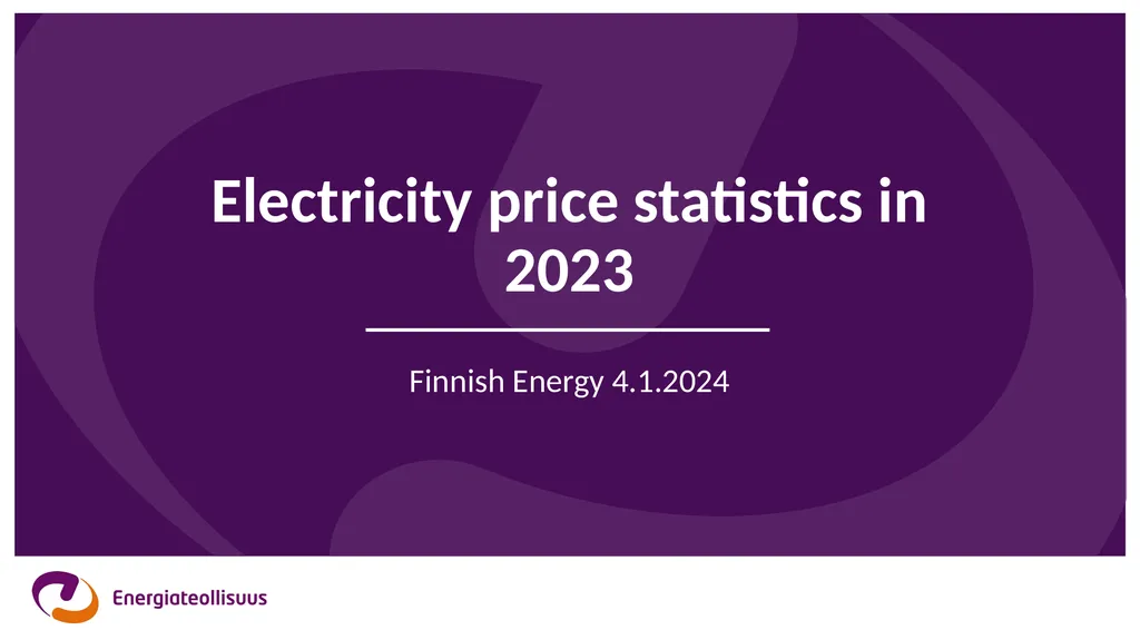 Electricity price statistics in 2023 Finnish