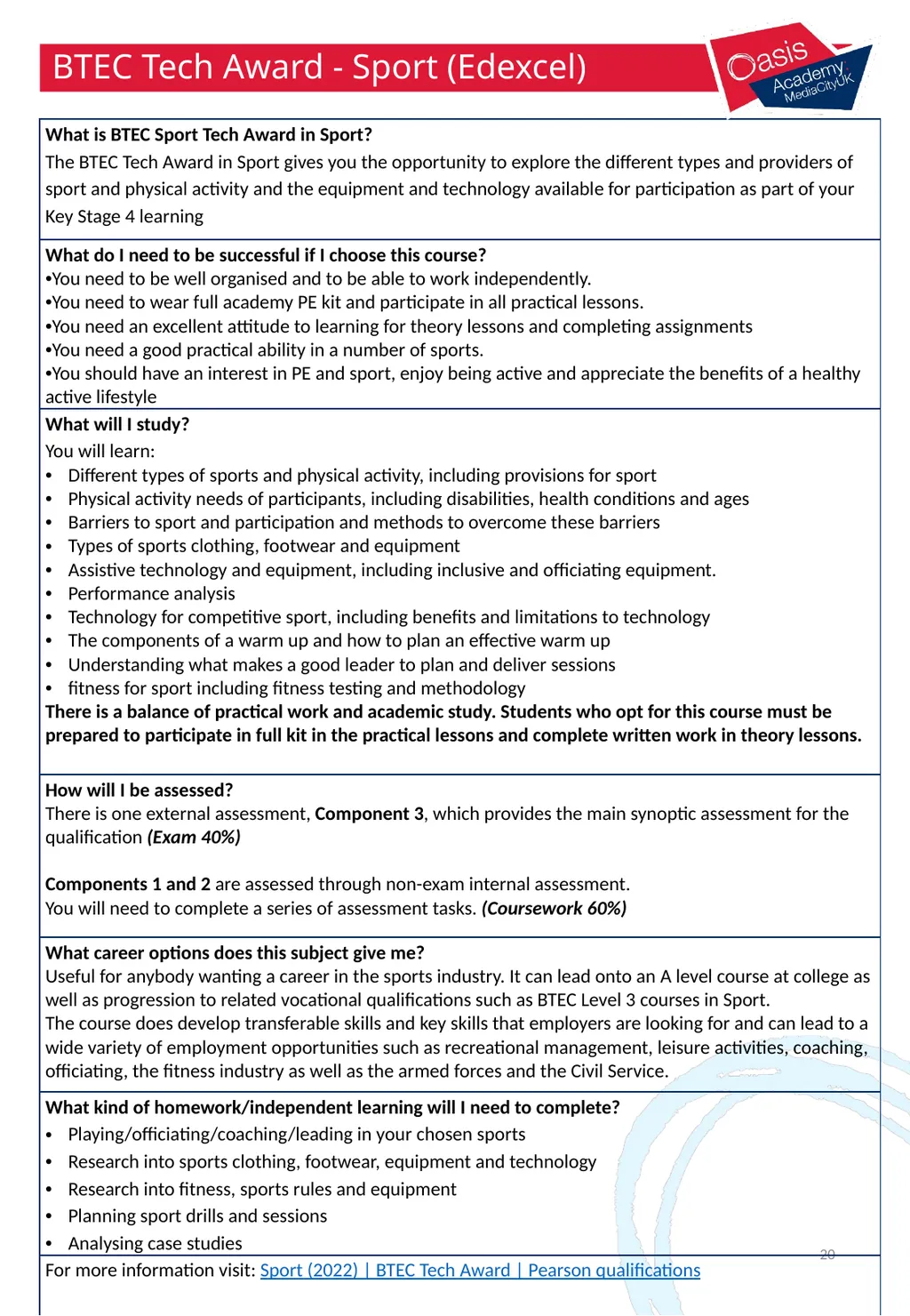 Options Booklet 2025 1 2 A curriculum overview - slide 20 of 22